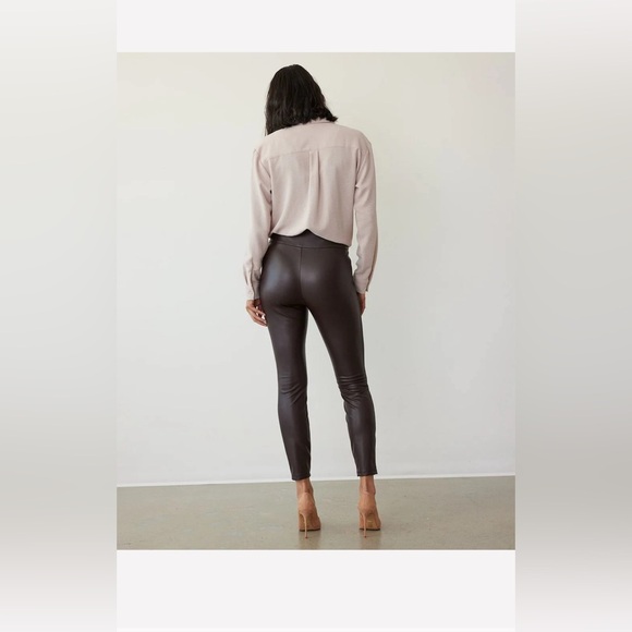 Leather high rise leggings - Picture 2 of 4